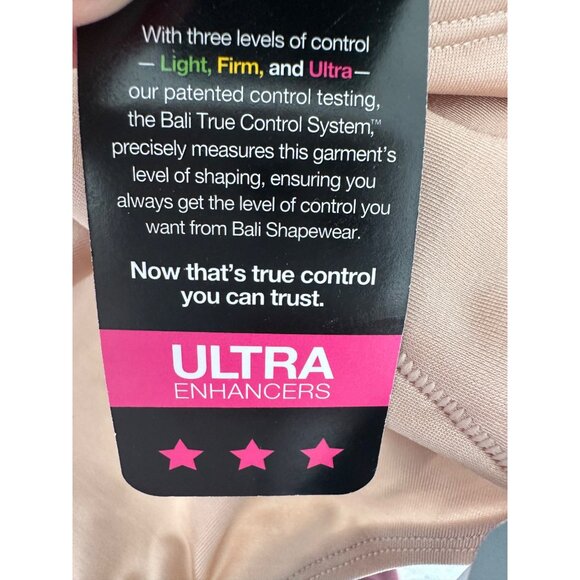 Bali New Womens Cool Comfort High-Waist Ultra Briefs Shapewear M/6 Beige - Picture 3 of 9